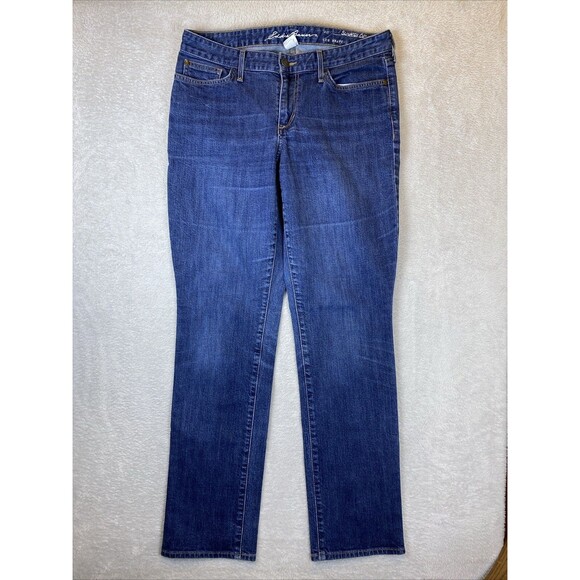 Eddie Bauer Denim - Eddie Bauer Slightly Curvy Straight Jeans Women's 10 Denim Blue Jeans